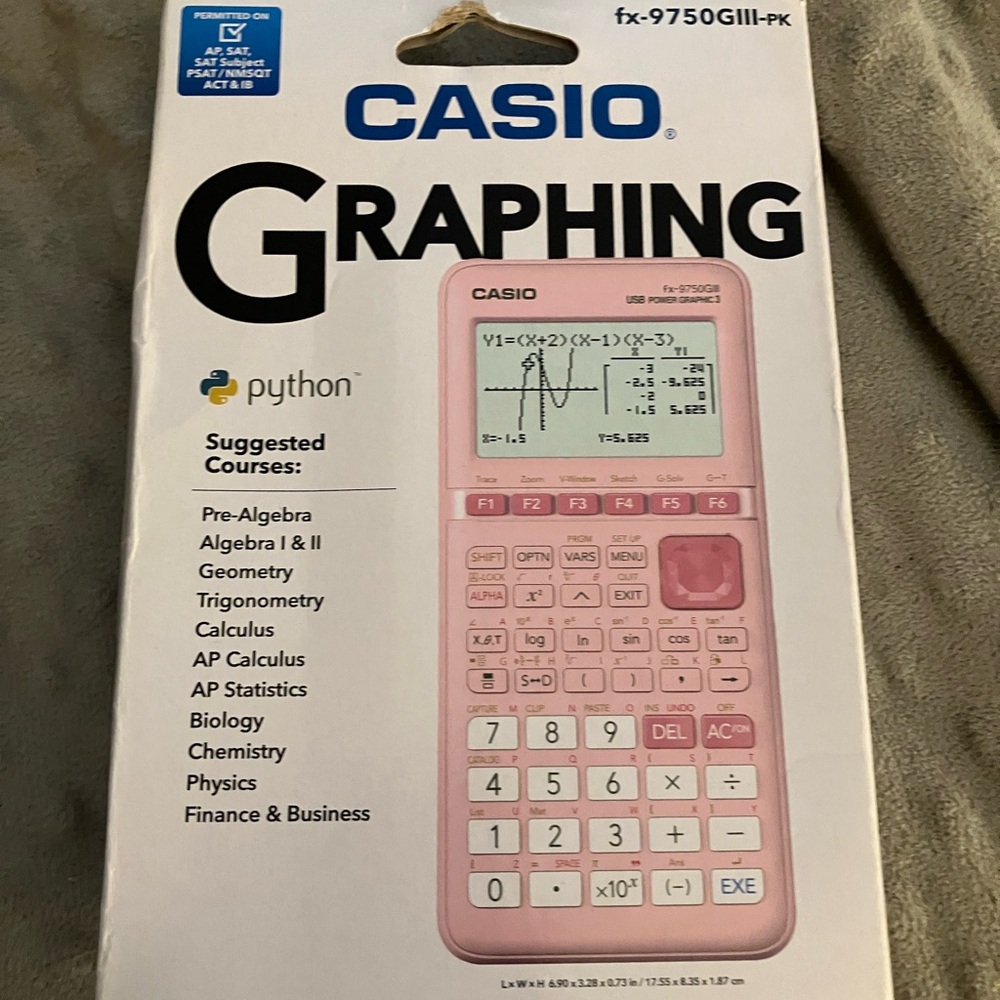 Casio Pink Graphing Calculator with Python